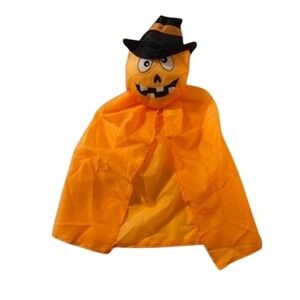Halloween Pumpkin with Witch Hat and Orange‎ Cape with Hat